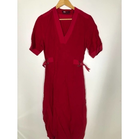 Scotch & Soda Cinched D Ring Dress Red XS - Picture 6 of 10